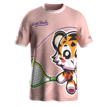 CORTIGER - Women's Tshirt Corti Tennis Pink - Short Sleeve