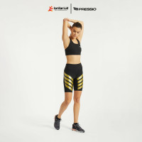 PRESSIO - Women - Power Half Tight - Mid-Rise - Black/Gold
